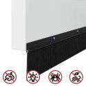 VidaXL Uszczelki z szczotką do drzwi na zatrzask 6 pcs Czarny 100 cm