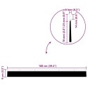 VidaXL Uszczelki z szczotką do drzwi na zatrzask 6 pcs Czarny 100 cm