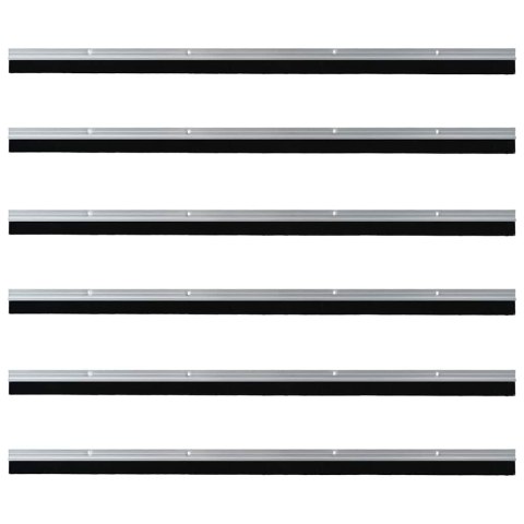 USZCZELKA DO DRZWI ZE SZCZOTKĄ IZOLACYJNA 6 SZT. SREBRNE 100 CM