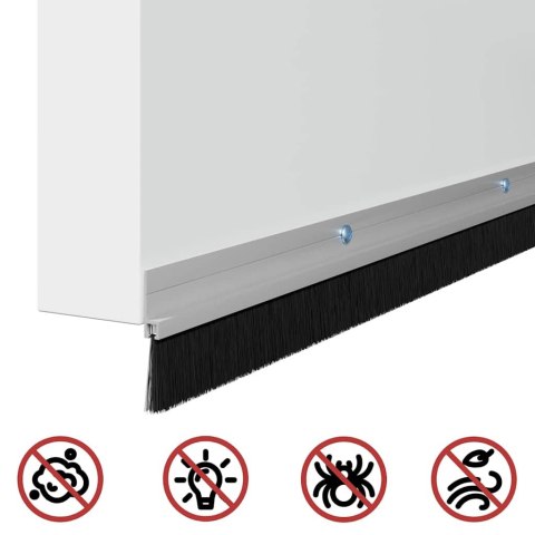 USZCZELKA DO DRZWI ZE SZCZOTKĄ IZOLACYJNA 6 SZT. SREBRNE 100 CM