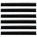 VidaXL Uszczelki z szczotką do drzwi na zatrzask 6 pcs Srebrny 100 cm