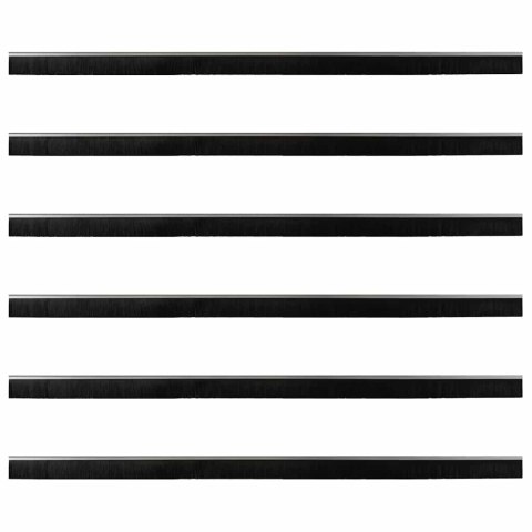 USZCZELKA DO DRZWI ZE SZCZOTKĄ IZOLACYJNA 6 SZT. SREBRNE 100 CM