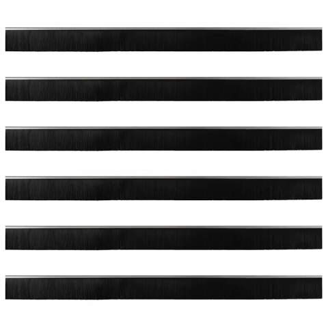 USZCZELKA DO DRZWI ZE SZCZOTKĄ IZOLACYJNA 6 SZT. SREBRNE 100 CM