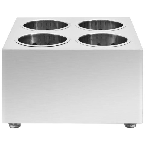 POJEMNIK NA SZTUĆCE 4 PRZEGRODY KWADRATOWY STAL NIERDZEWNA