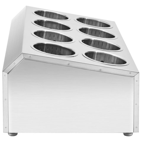 POJEMNIK NA SZTUĆCE 8 PRZEGRÓD PROSTOKĄTNY STAL NIERDZEWNA