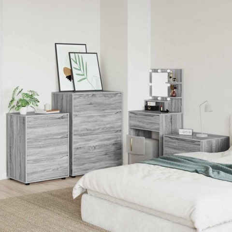 SZAFY DO PRZECHOWYWANIA 2 SZT. SZARY SONOMA 80X48X105CM