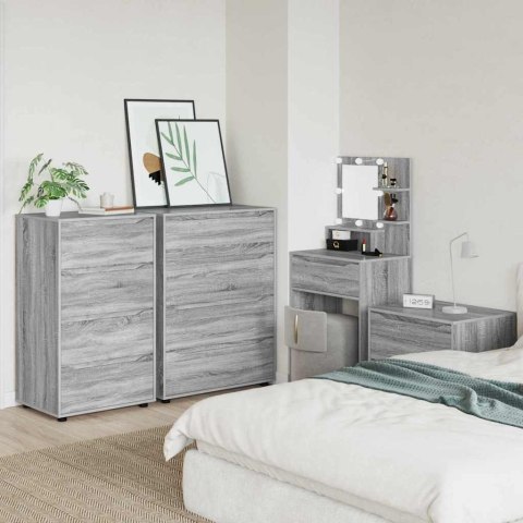 SZAFY DO PRZECHOWYWANIA 2 SZT. SZARY SONOMA 60X48X105CM