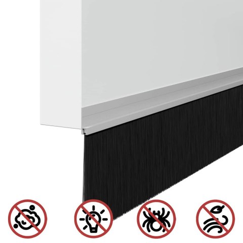 VidaXL Szczotki uszczelniające do drzwi samoprzylepne 6 pcs Srebrny