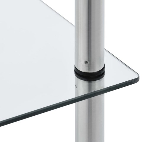 6-POZIOMOWY REGAŁ PRZEZROCZYSTY 40X40X160CMSZKŁO HARTOWANE