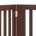 VidaXL Składana bramka dla psa, z drzwiami, 12 paneli, brązowa, 960 cm