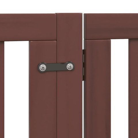 VidaXL Składana bramka dla psa, z drzwiami, 12 paneli, brązowa, 960 cm