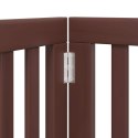 VidaXL Składana bramka dla psa, z drzwiami, 15 paneli, brązowa, 750 cm