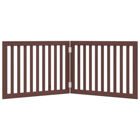 SKŁADANA BRAMKA DLA PSA 2 PANELE BRĄZ 160CM