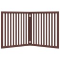 SKŁADANA BRAMKA DLA PSA 2 PANELE BRĄZ 160CM