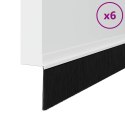 VidaXL Szczotki uszczelniające do drzwi samoprzylepne 6 pcs Biały