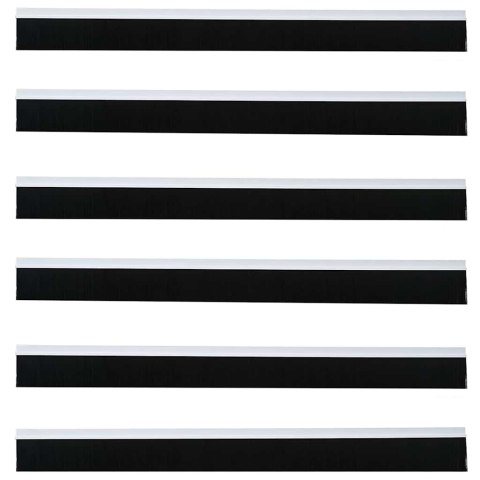 VidaXL Szczotki uszczelniające do drzwi samoprzylepne 6 pcs Biały