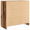 KOMODA Z SZUFLADĄ STARE DREWNO 80X34X76CM DREWNO KLEJONE