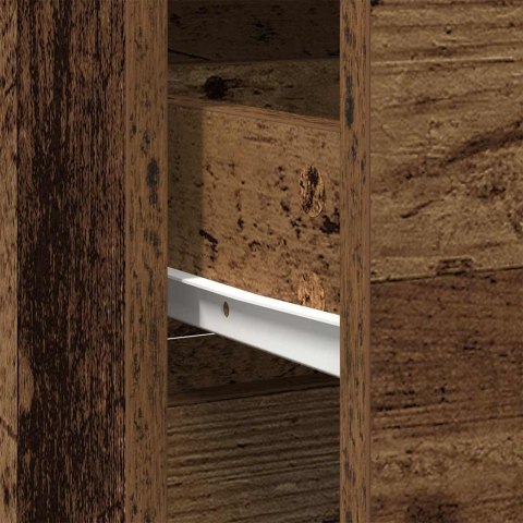 KOMODA Z SZUFLADĄ STARE DREWNO 80X34X76CM DREWNO KLEJONE