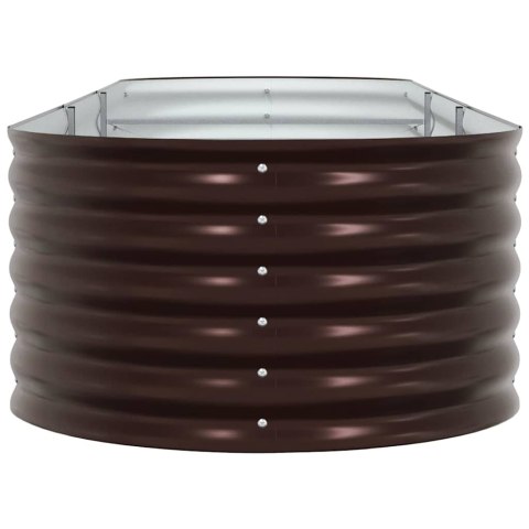 PODNIESIONA RABATA OGRODOWA BRĄZOWY 320X80X44CM STAL