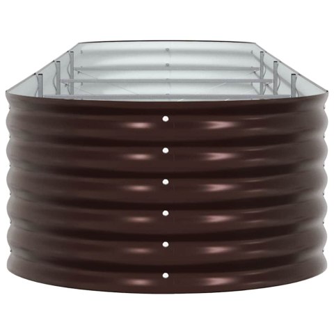 PODNIESIONA RABATA OGRODOWA BRĄZOWY 400X80X44CM STAL