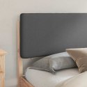 VidaXL Ramka łóżka z tapicerowanym wezgłowiem Ciemnoszary 180 x 200 cm