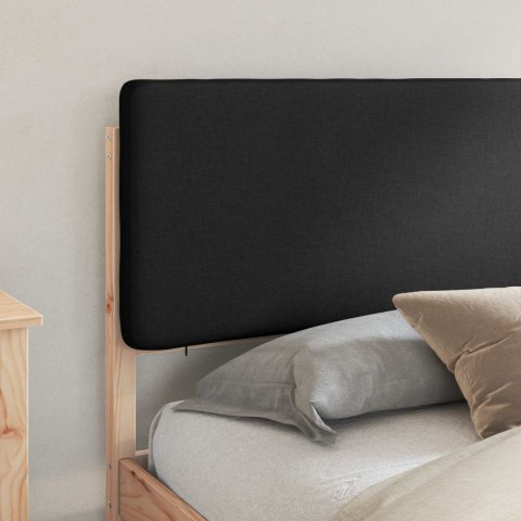 VidaXL Ramka łóżka z tapicerowanym wezgłowiem Czarny 180 x 200 cm