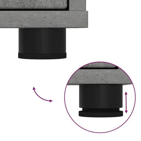 SZAFKA DO PRZECHOWYWANIA BETONOWY SZARY 60X48X57CM