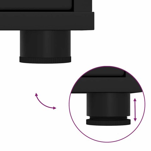 SZAFKA DO PRZECHOWYWANIA CZARNY 60X48X57CM