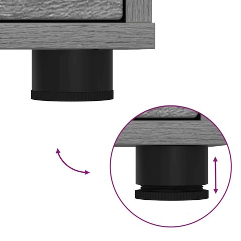 SZAFKA DO PRZECHOWYWANIA SZARY SONOMA 60X48X57CM