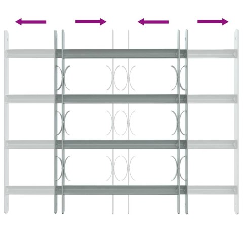 KRATA BEZPIECZEŃSTWA NA OKNO Z REGULACJĄ 500-650MM 4METALOWE PRĘTY