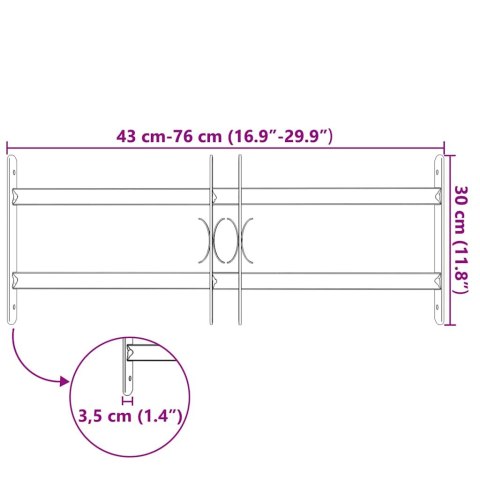 KRATA BEZPIECZEŃSTWA NA OKNO Z REGULACJĄ 500-650MM