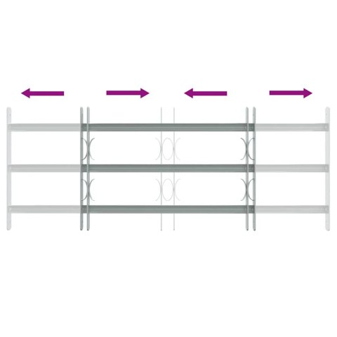 KRATA NA OKNO Z REGULACJĄ 3METALOWE PRĘTY 700-1050MM