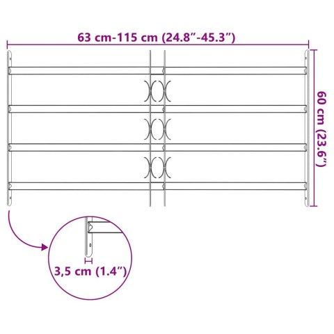KRATA NA OKNO Z REGULACJĄ 4 PRĘTY 700-1050MM