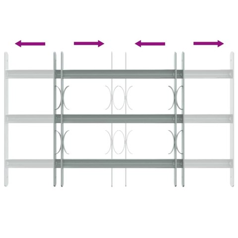 KRATA NA OKNO Z REGULACJĄ 500-650MM 3METALOWE PRĘTY
