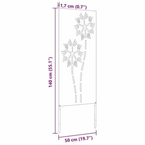 VidaXL Ekran zapewniający prywatność w ogrodzie Srebrny 50 x 140 cm