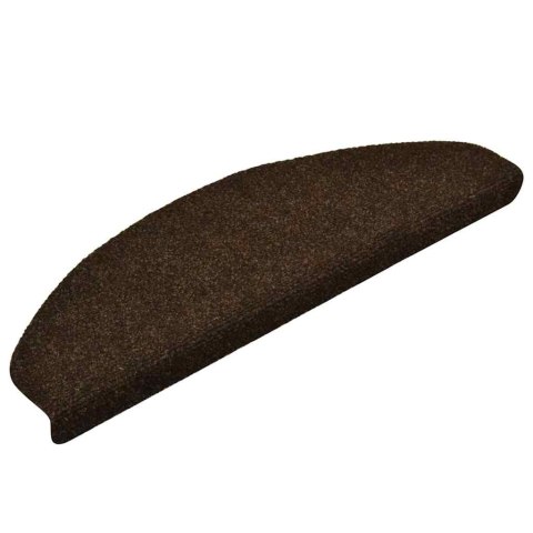 MATY NA SCHODY SAMOPRZYLEPNE 10 SZT. 65X21X4CM BRĄZOWE PÓŁOKRĄGŁE DUŻE