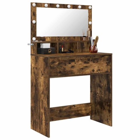 VidaXL Toaletki do sypialni z szufladą Dąb wędzony 80 x 39,6 x 135 cm