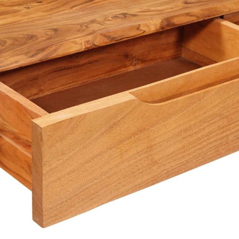 KONSOLA BRĄZOWY 110X30X80CM LITE DREWNO AKACJOWE