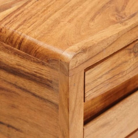 KONSOLA Z SZUFLADĄ BRĄZOWY 110X30X80CM LITE DREWNO AKACJI