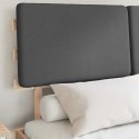 VidaXL Ramka łóżka z tapicerowanym wezgłowiem Ciemnoszary 150 x 200 cm
