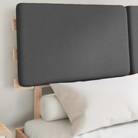 VidaXL Ramka łóżka z tapicerowanym wezgłowiem Ciemnoszary 150 x 200 cm