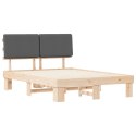VidaXL Ramka łóżka z tapicerowanym wezgłowiem Ciemnoszary 150 x 200 cm