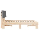 VidaXL Ramka łóżka z tapicerowanym wezgłowiem Jasnoszary 150 x 200 cm