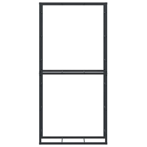 STOJAK NA DREWNO OPAŁOWE CZARNY 100X30X209CM STALOWY