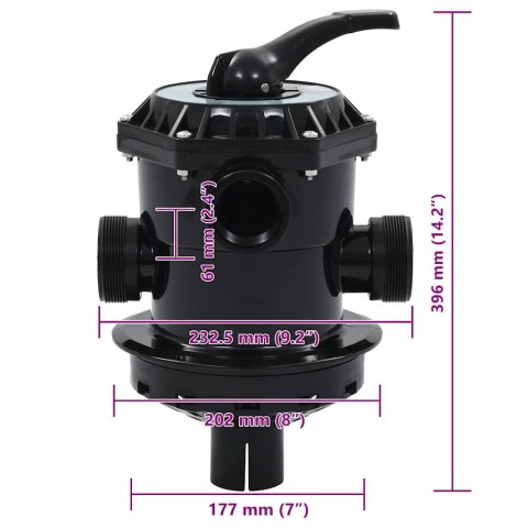 ZAWÓR WIELODROŻNY DO FILTRA PIASKOWEGO ABS 1,5" 6-KIERUNKOWY