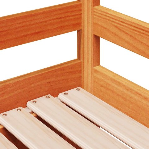 VidaXL Łóżko dzienne rozsuwane, z szufladami, woskowy brąz, 80x200 cm