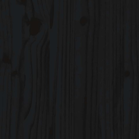 WEZGŁOWIE ŁÓŻKA CZARNE 126X4X100CM DREWNO SOSNOWE