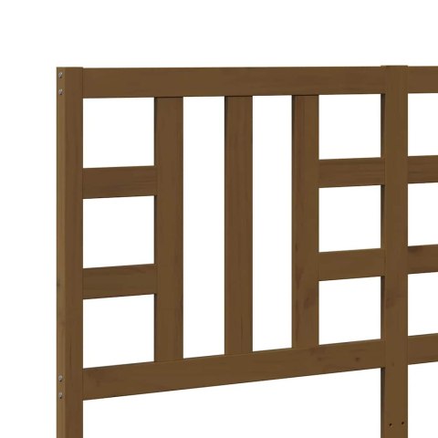 WEZGŁOWIE ŁÓŻKA MIODOWY BRĄZ 146X4X100CM DREWNO SOSNOWE