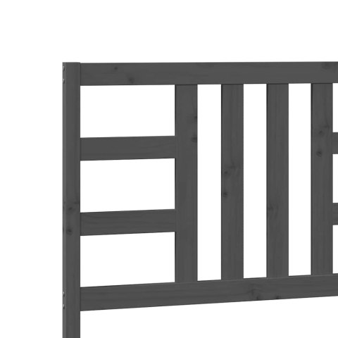 WEZGŁOWIE ŁÓŻKA SZARE 206X4X100CM DREWNO SOSNOWE