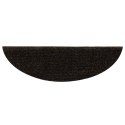 VidaXL Maty na schody samoprzylepne 10 szt. 56x17x3 cm Ciemnobrązowe półokrągłe